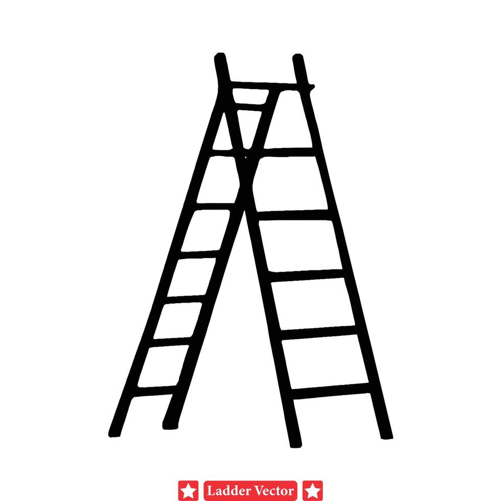 Ascend with Artistic Flair  Ladder Vector Collection