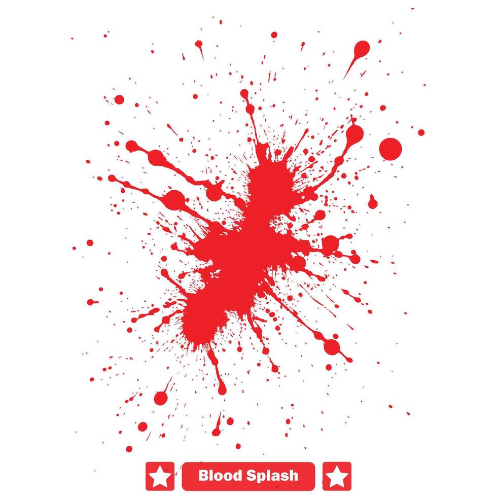 Crimson Chaos Dynamic Blood Splash Vector Silhouettes Collection