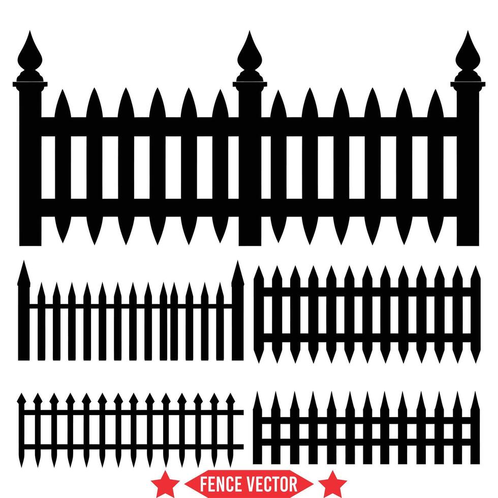 AI generated Ornate Fence Collection  Intricate Boundary Designs in Vector