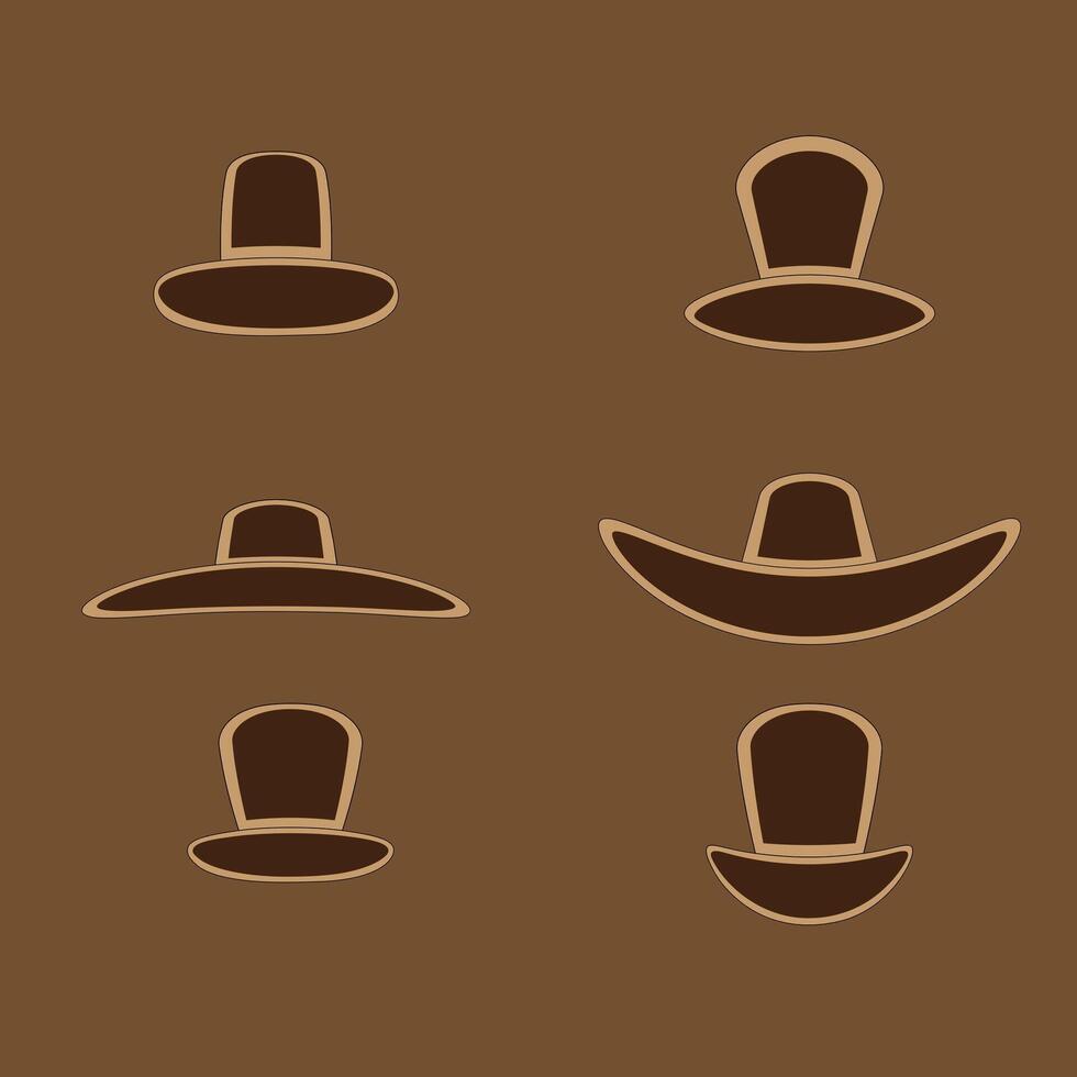 marrón vector sombrero