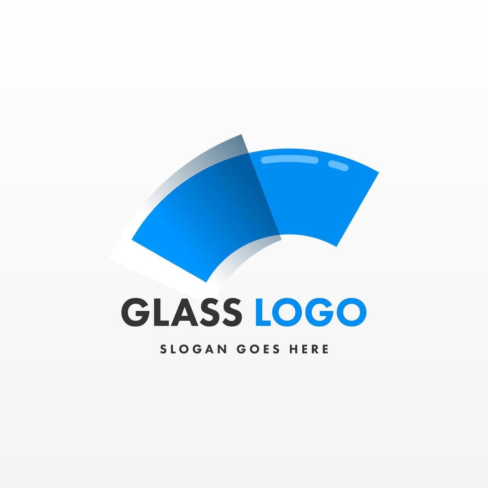 Creative design glass logo template vector