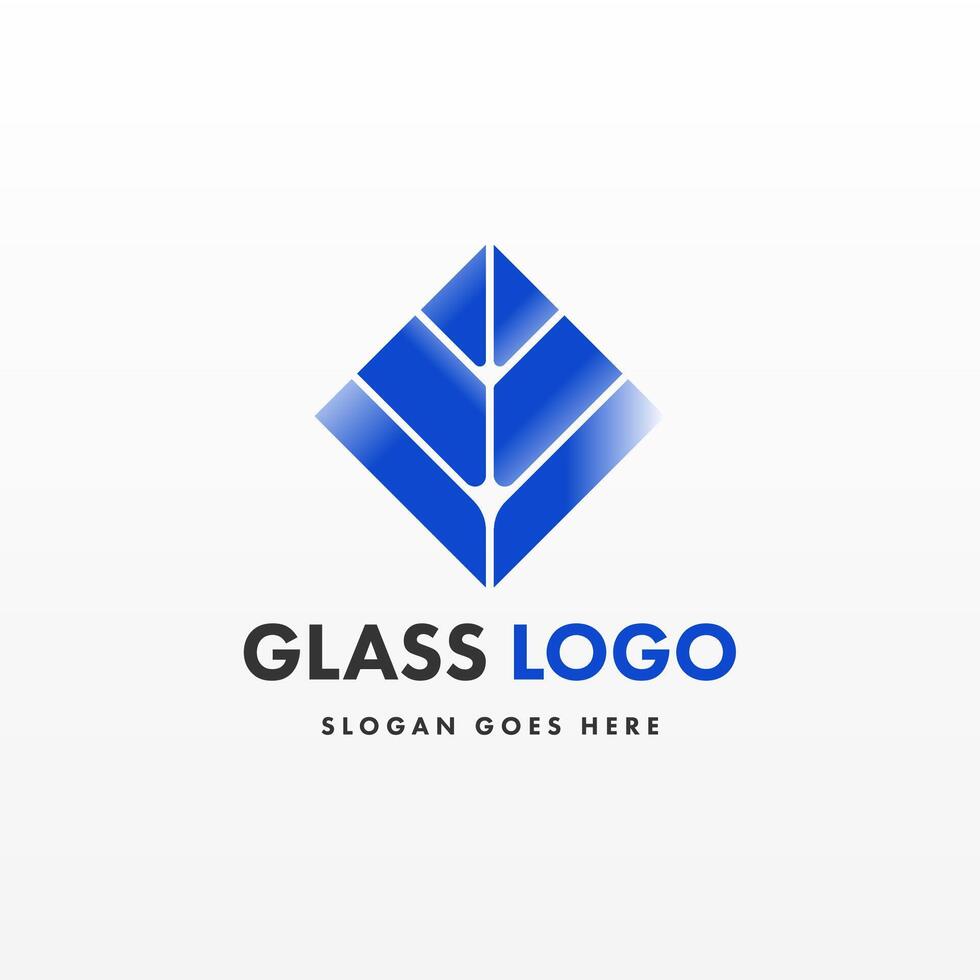 Creative design glass logo template vector