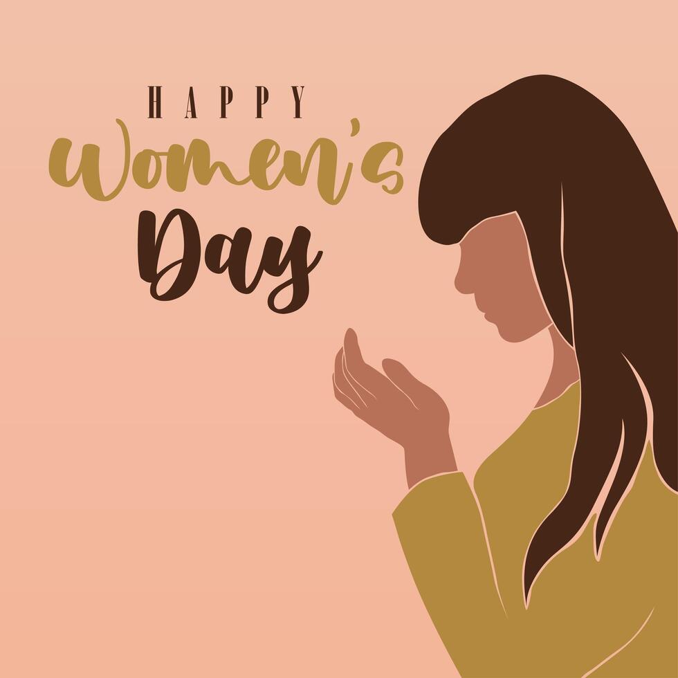 Flat international women's day illustration background vector