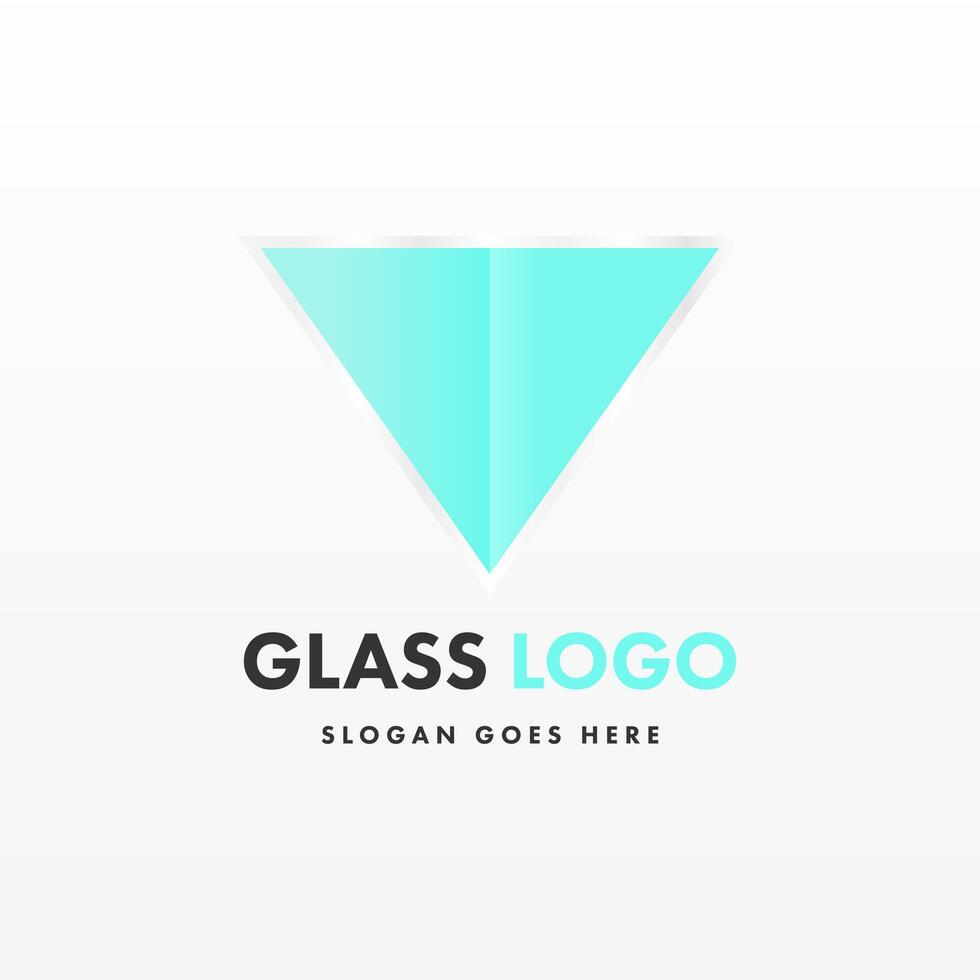 Creative design glass logo template vector