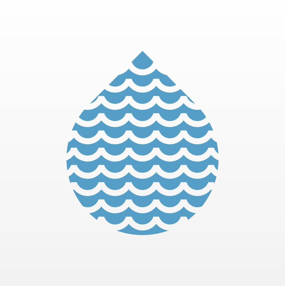 Flat water drop illustration background vector