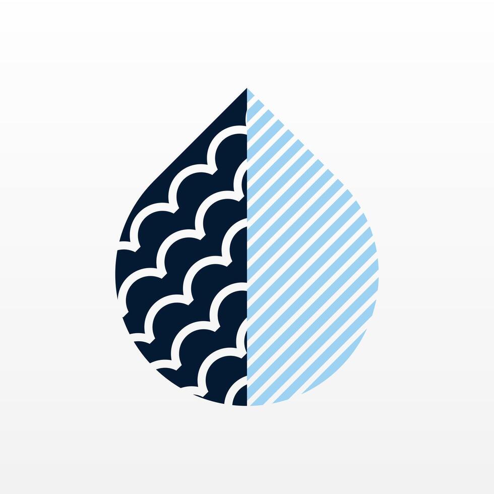 Flat water drop illustration background vector