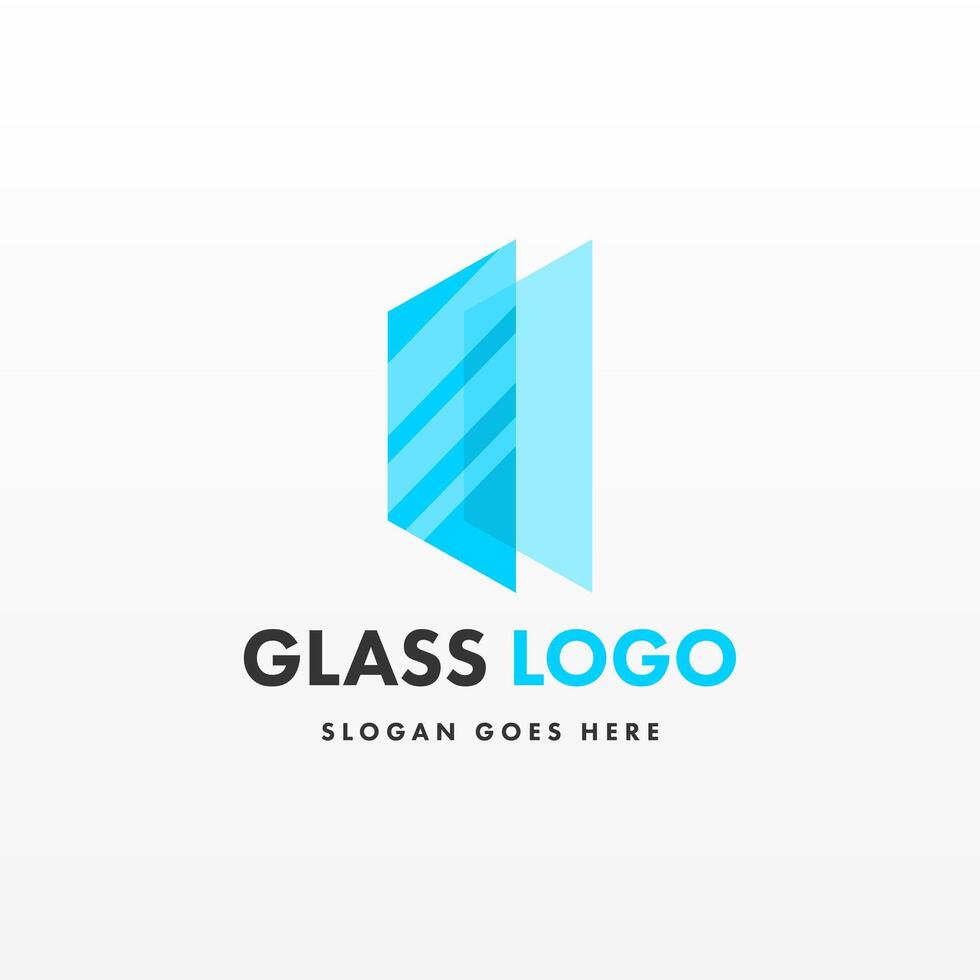 Creative design glass logo template vector