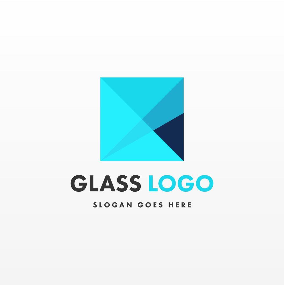 Creative design glass logo template vector
