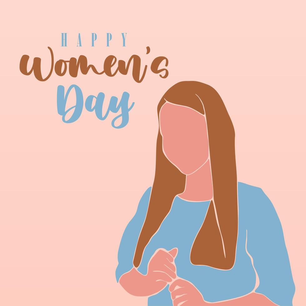 Flat international women's day illustration background vector