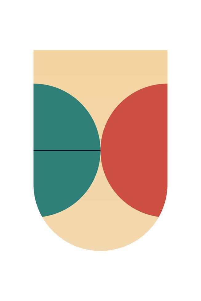 Flat abstract geometric shape art background vector