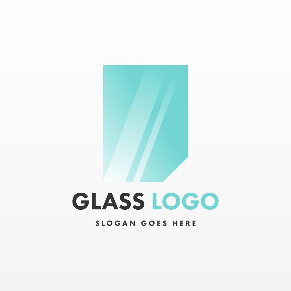 Creative design glass logo template vector