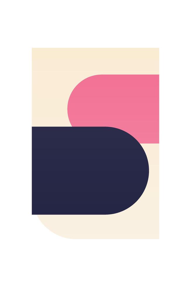 Flat abstract geometric shape art background vector