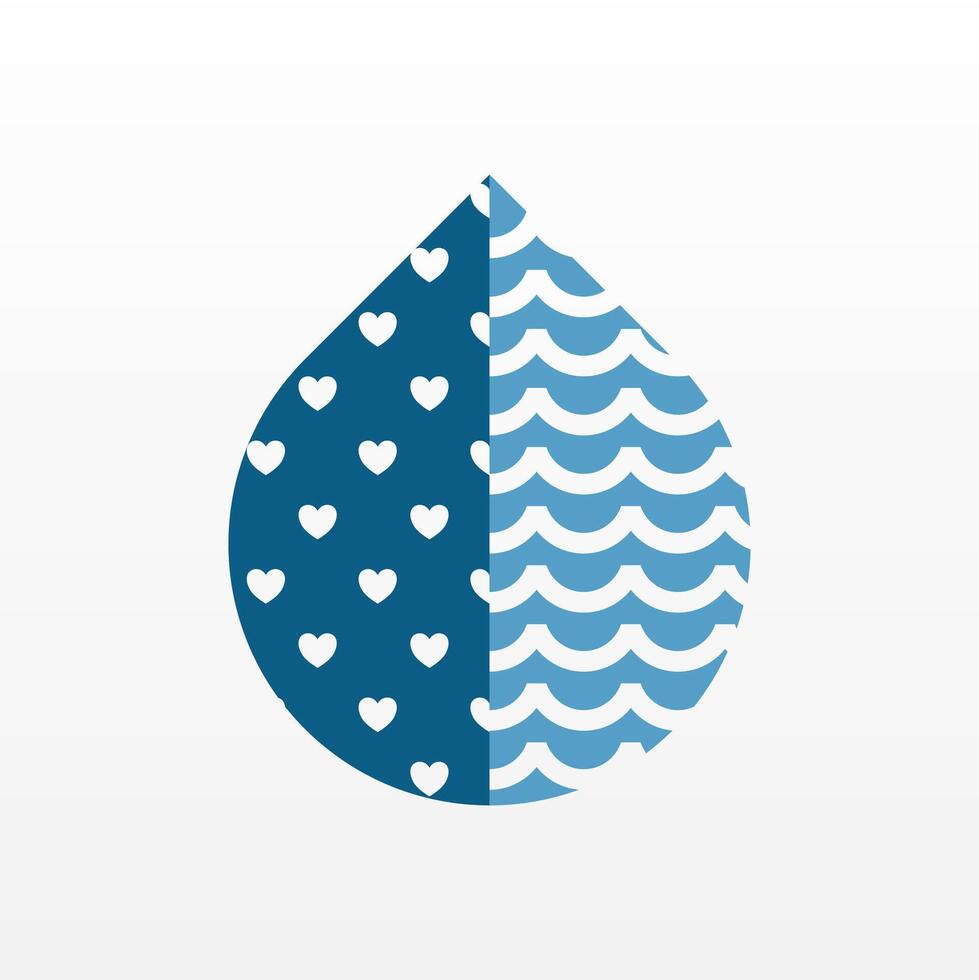 Flat water drop illustration background vector