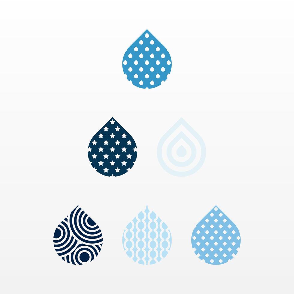 Flat water drop illustration background vector