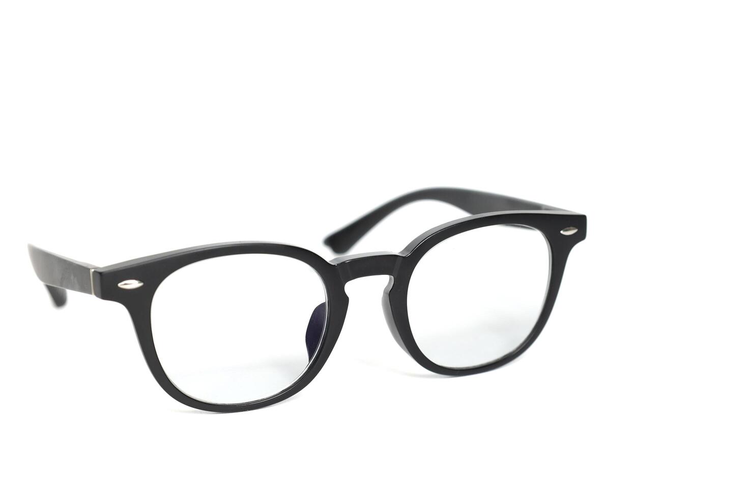 Glasses on white background, eyeglasses on white background photo
