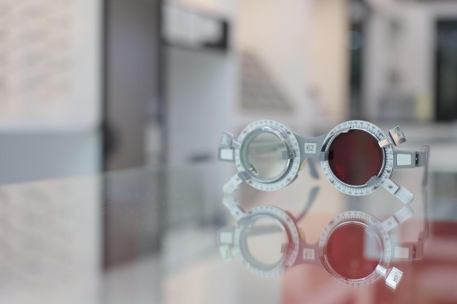 Eye exam, glasses eye exam photo