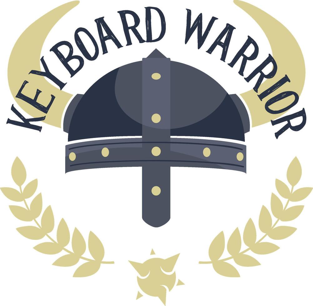 keyboard warrior logo vector