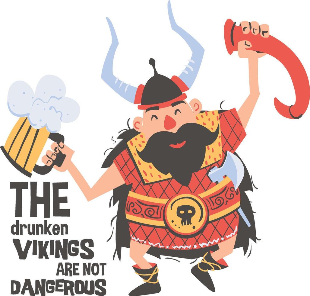 the drunken vikings are not dangerous vector