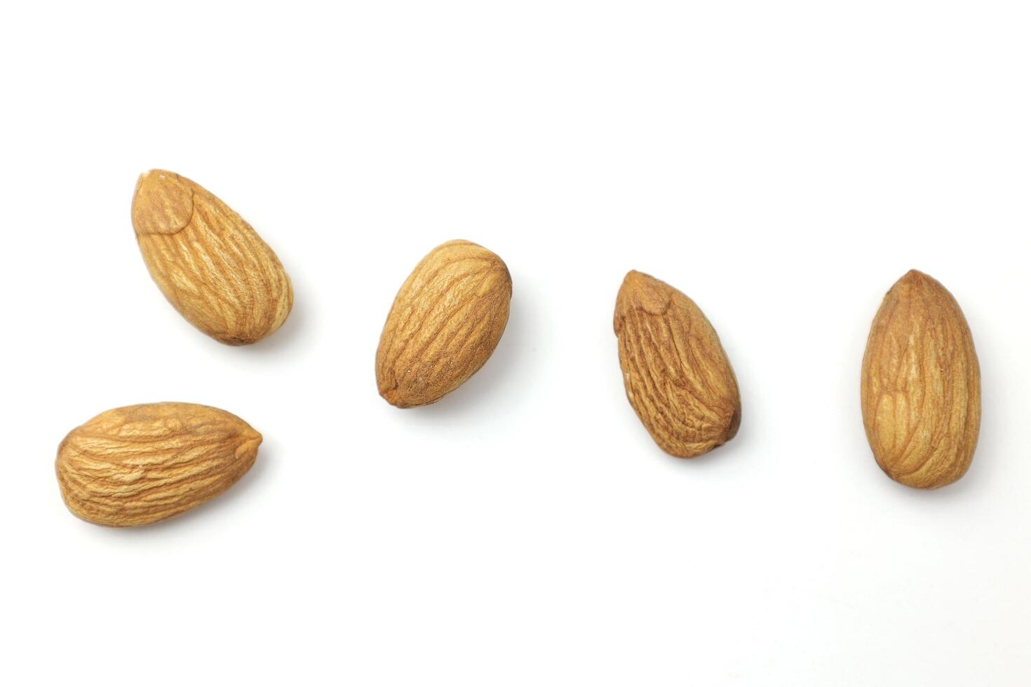 Almonds on white photo