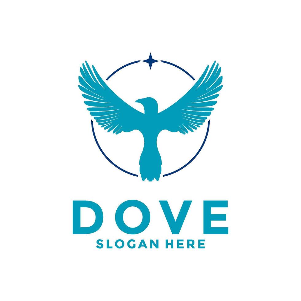 Bird dove icon logo vector, dove logo design template vector