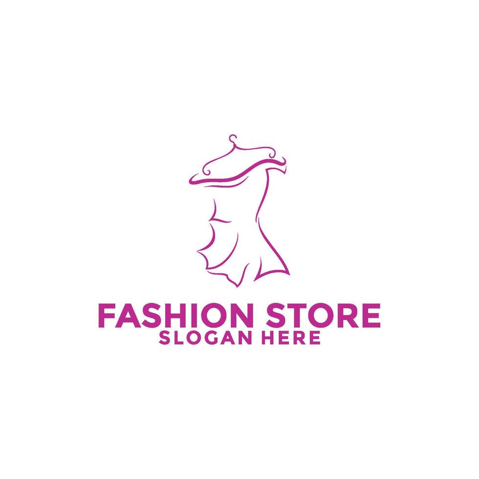 women dress beauty fashion shop logo vector, Fashion Store logo design template vector