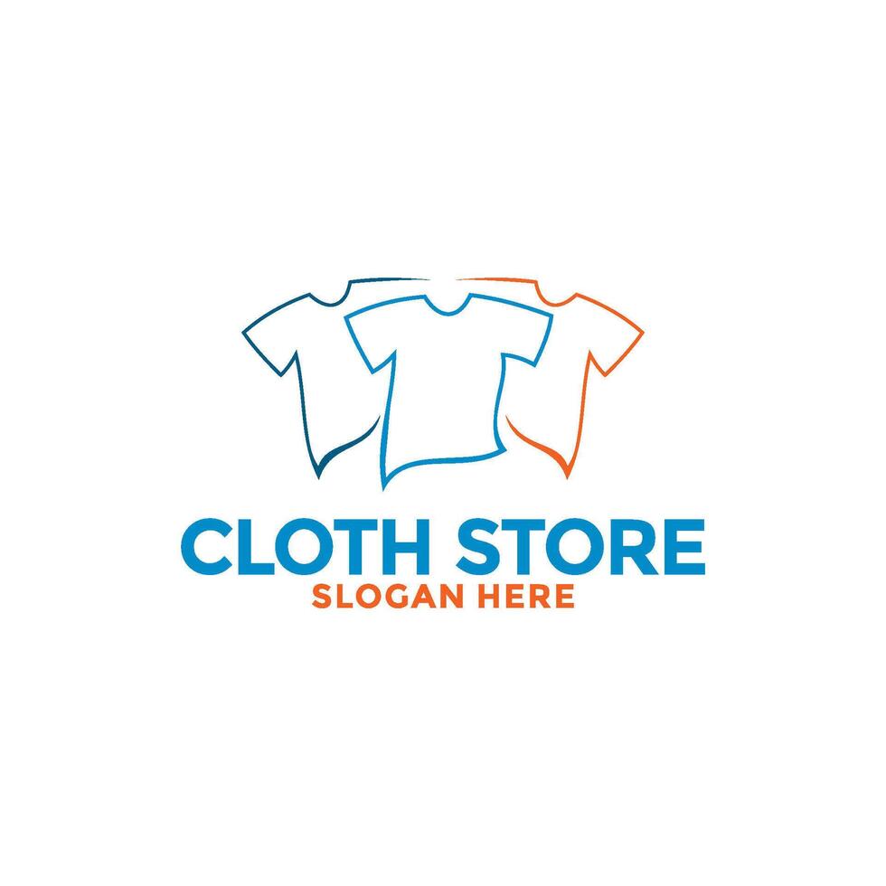 ropa Tienda logo diseño inspiración. paño tienda logo vector modelo