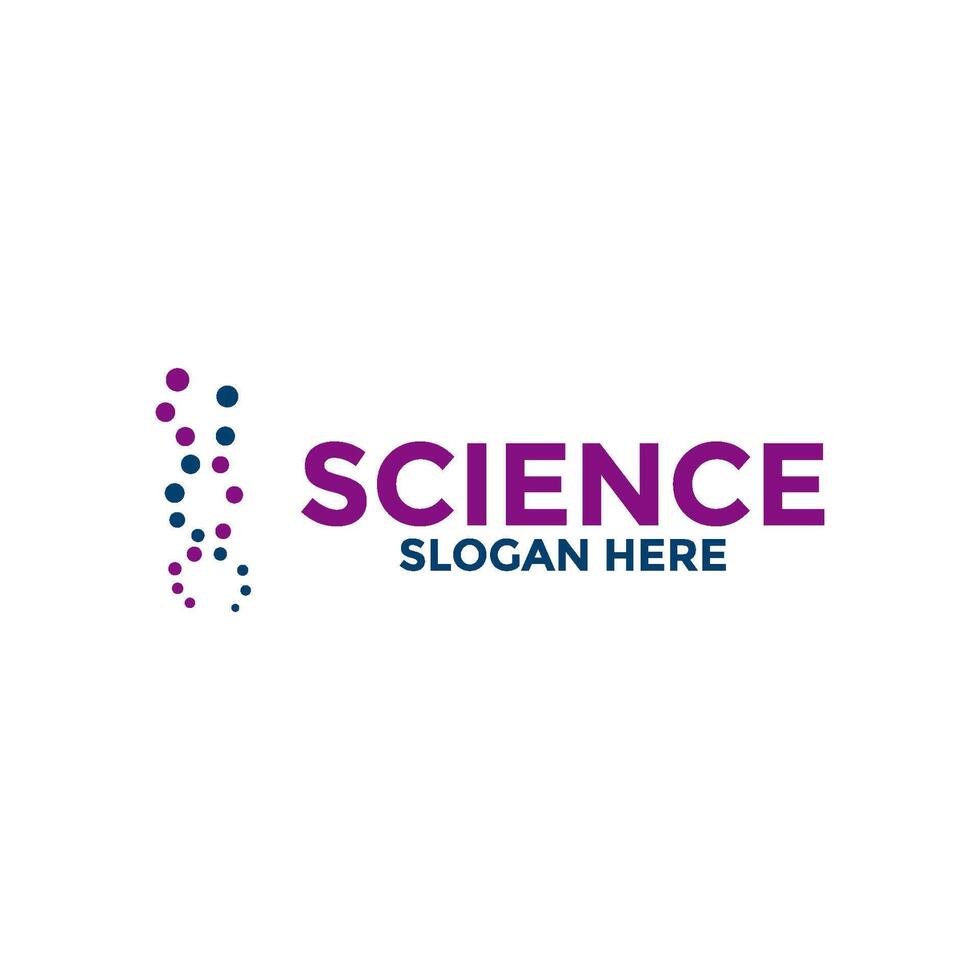 sencillo biotecnología con adn genético con espiral punto símbolo logo vector, moderno Ciencias logo diseño modelo vector