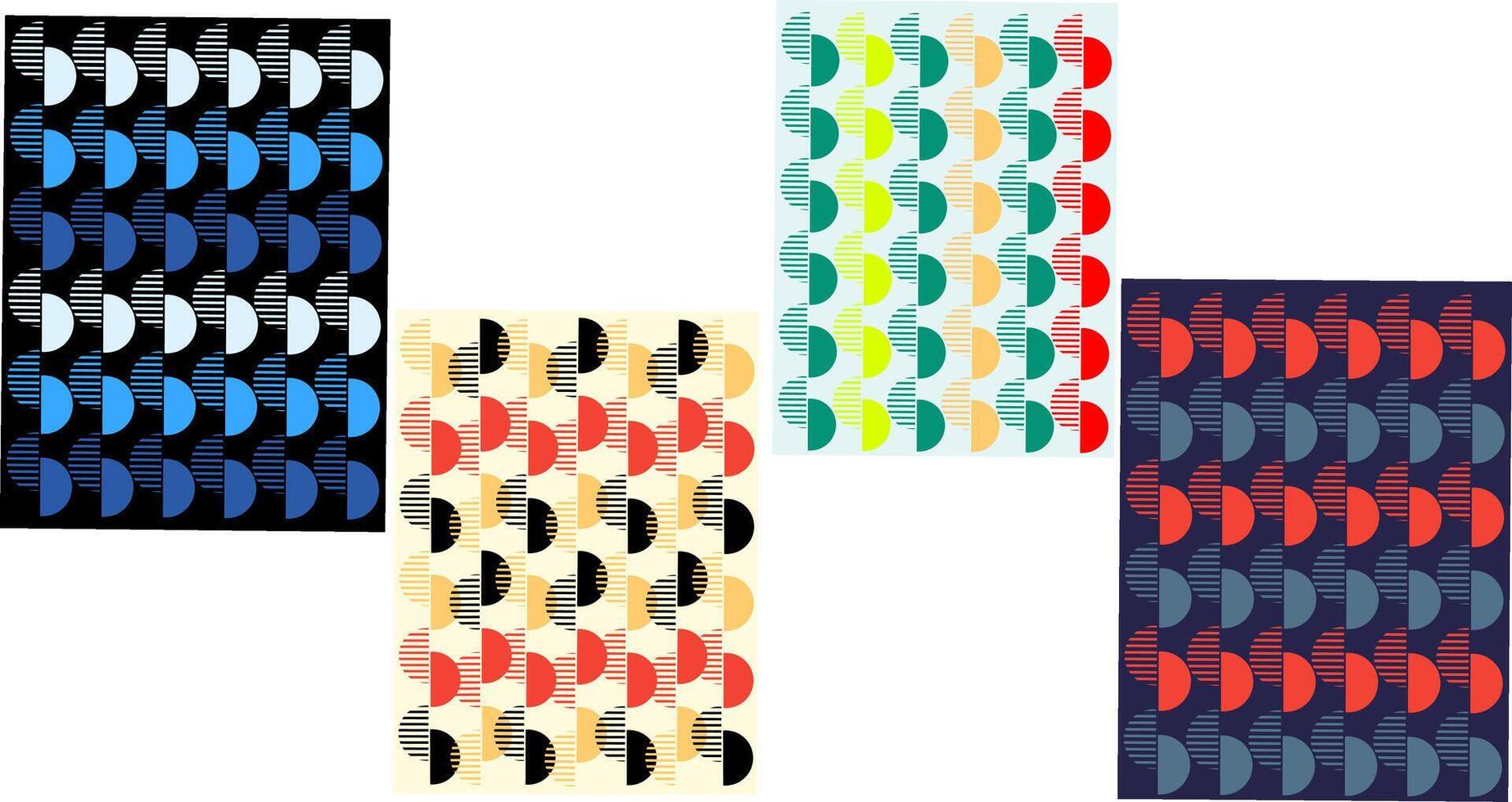 conjunto de colorido medio rayas circulo modelo antecedentes vector