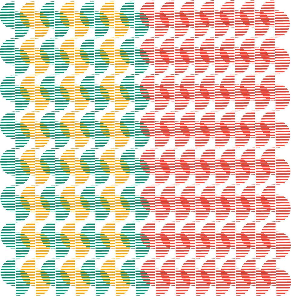 Seamless half stripe circle pattern background vector