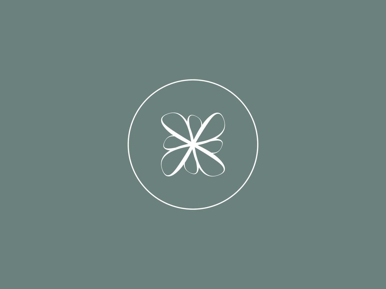 Multiple values Clean and Minimal Logo Template with Initial and Wordmark for Spa, cosmetic, and beauty business vector