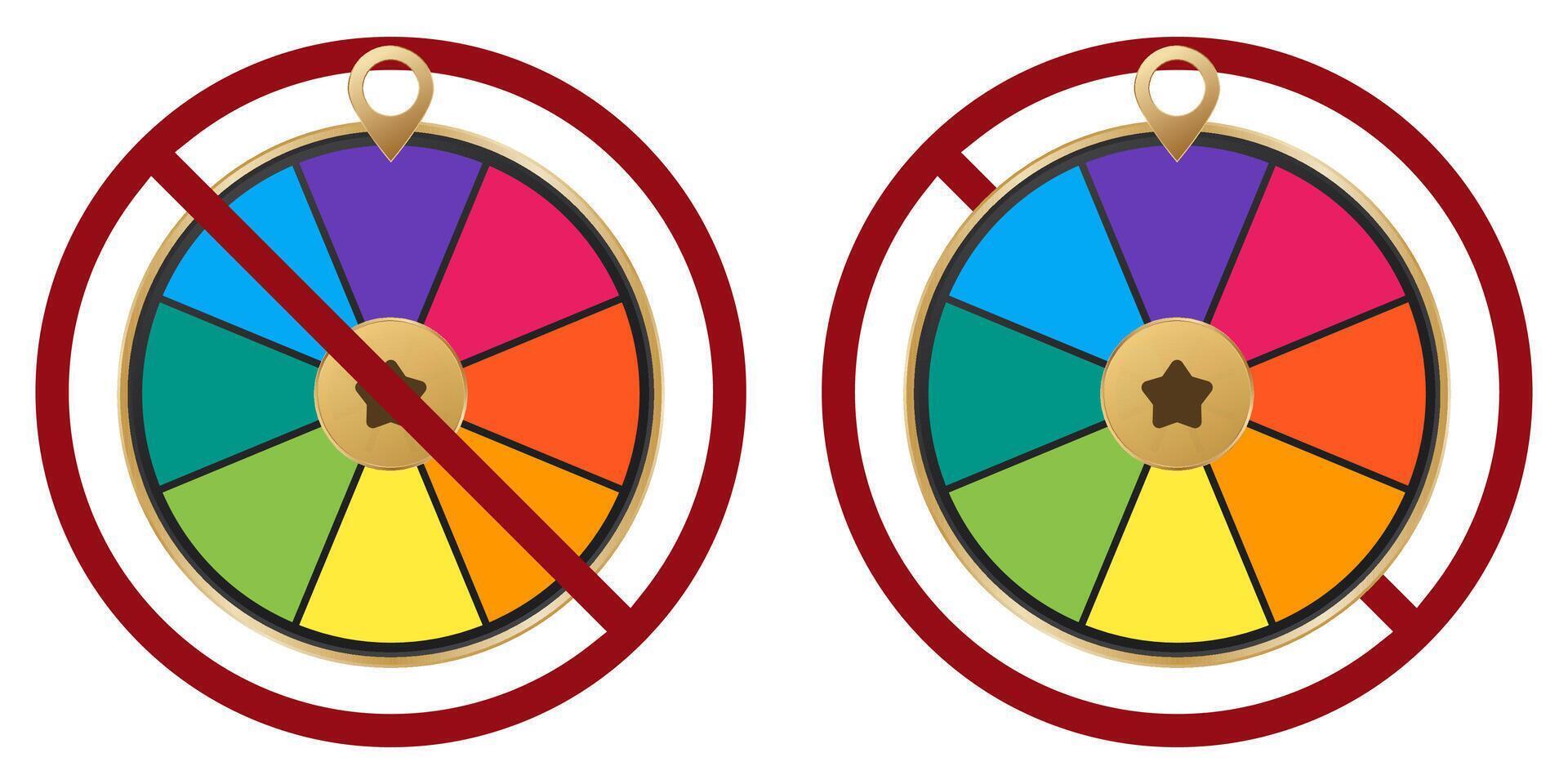 illegal gambling ban prohibit icon. Not allowed online casino. vector