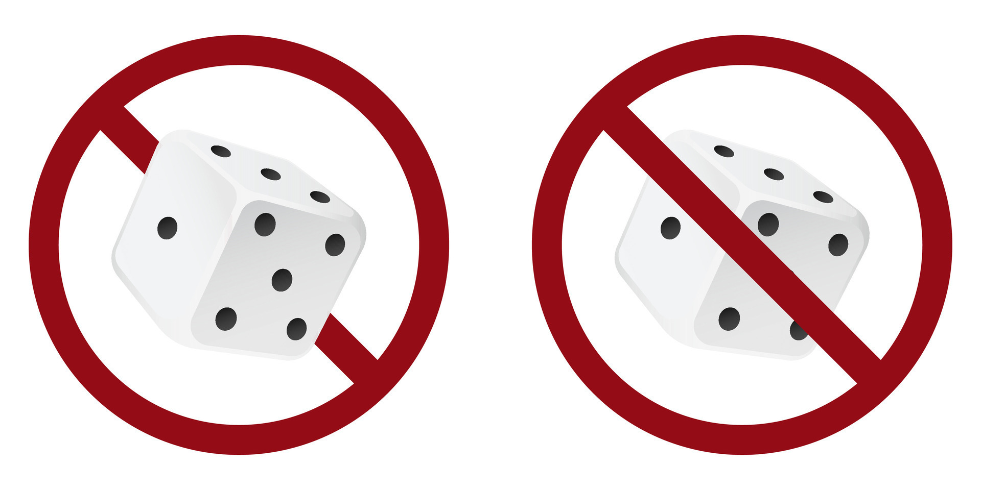 dice ban prohibit icon. Not allowed gambling . 42335545 Vector Art at