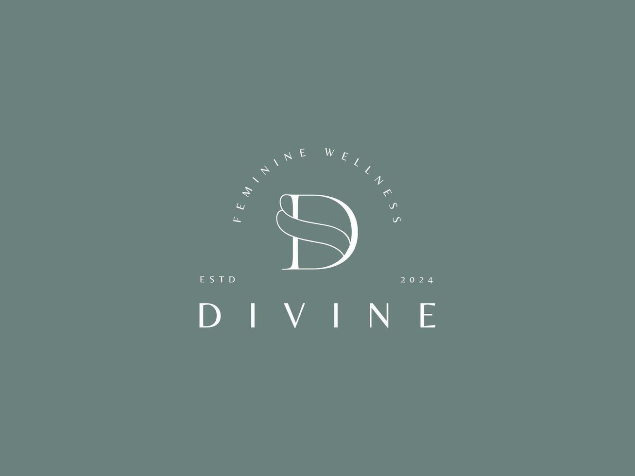 Multiple values Clean and Minimal Logo Template with Initial and Wordmark for Spa, cosmetic, and beauty business vector