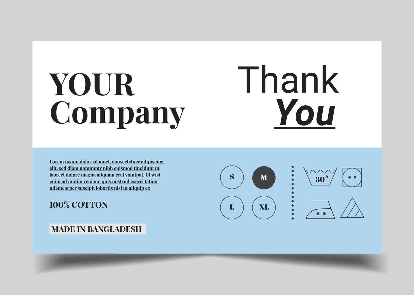 Label Design Garment Printable customizable clothing label template vector