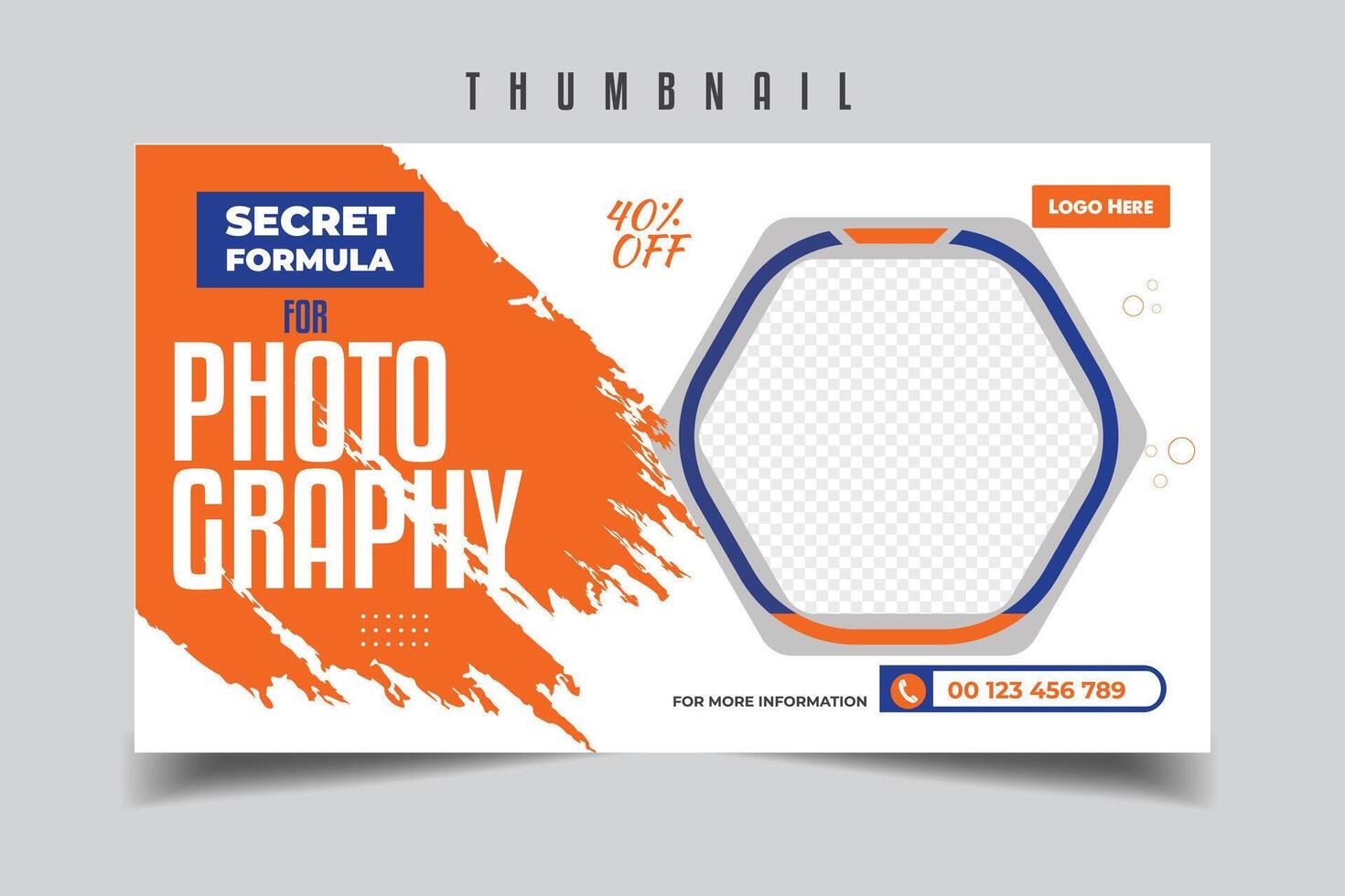 Thumbnail Design For photography vector