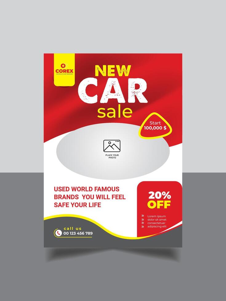 Car Sales Flyer Template vector