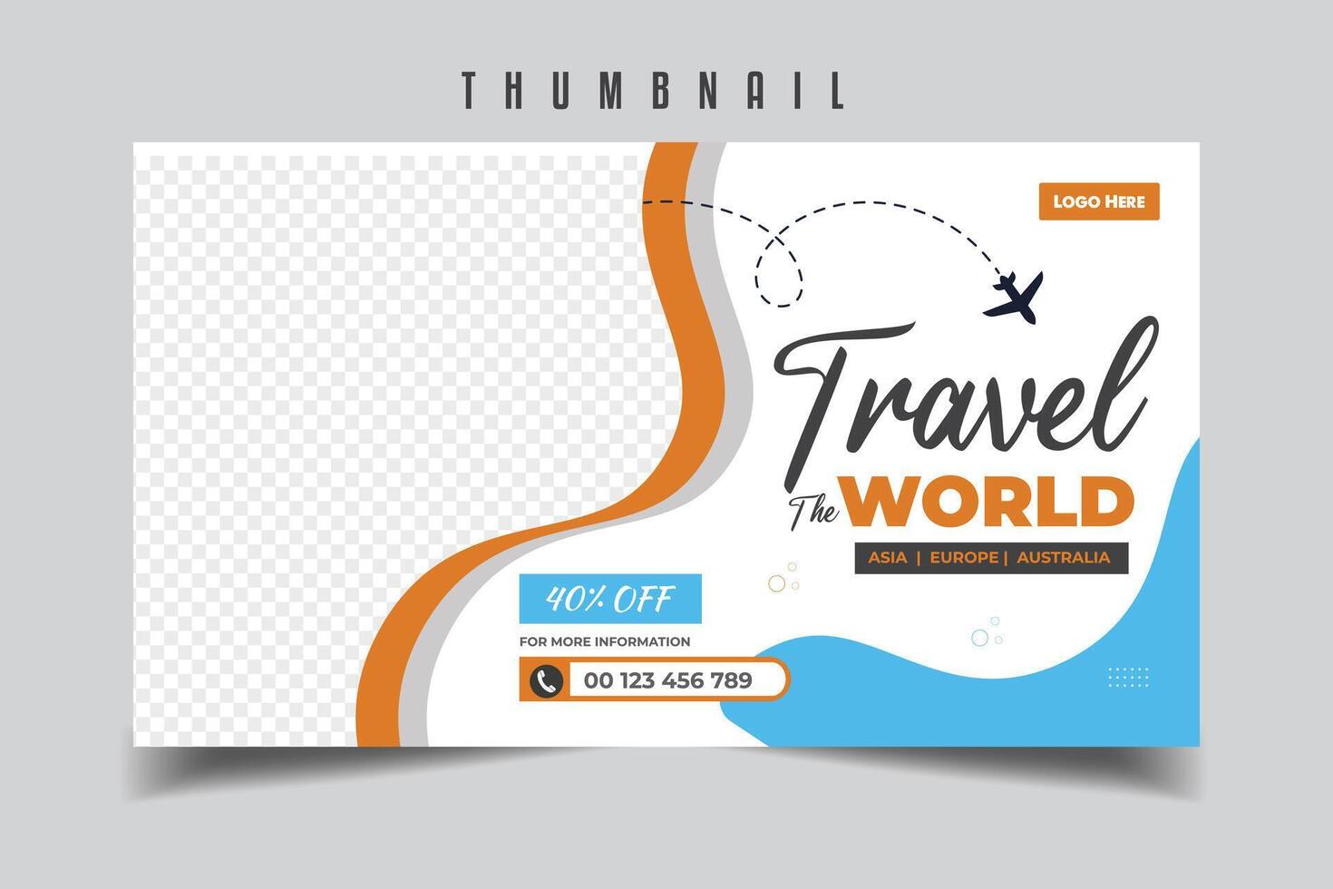 Travel  thumbnail  banner Design vector