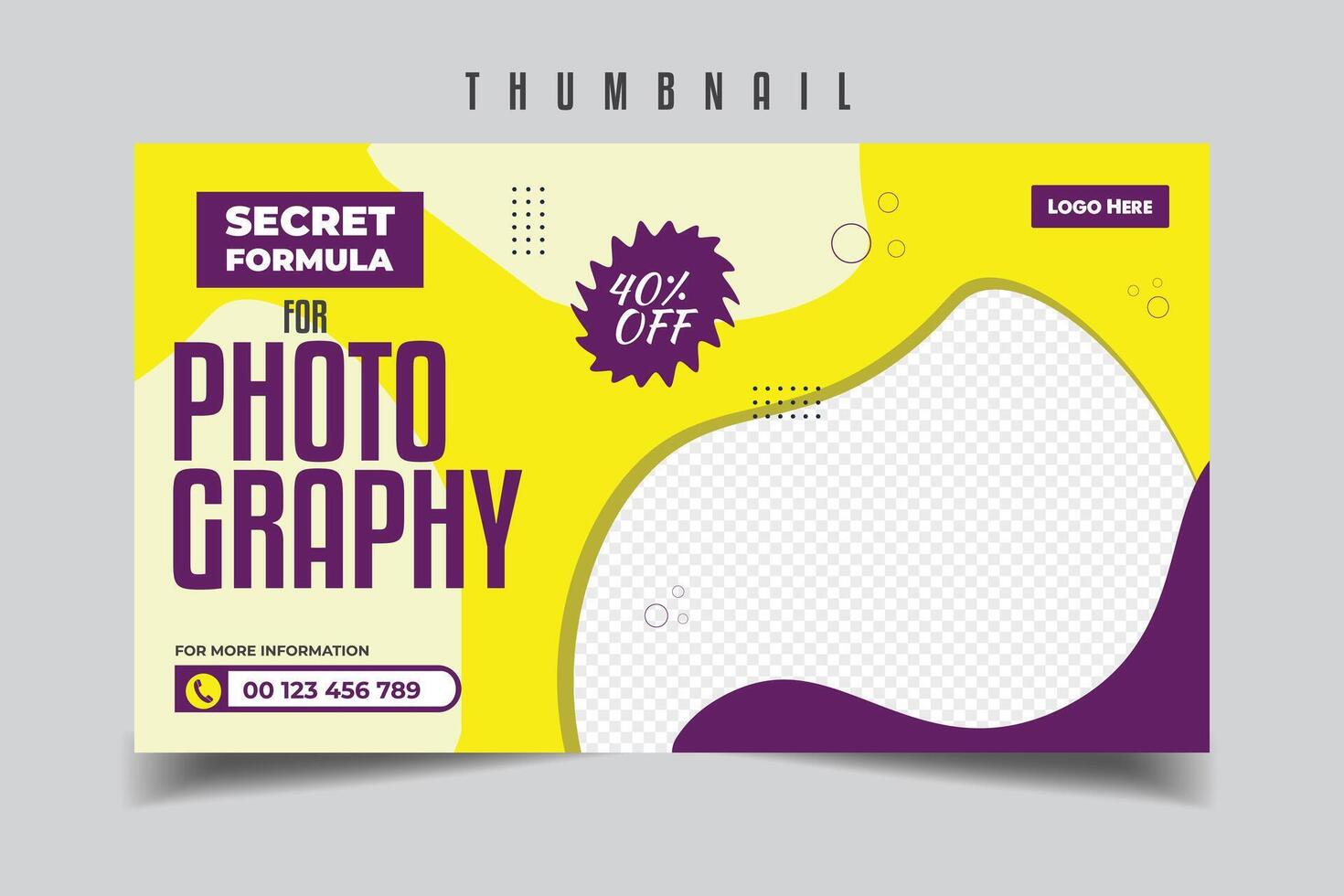 Thumbnail Design For photography vector