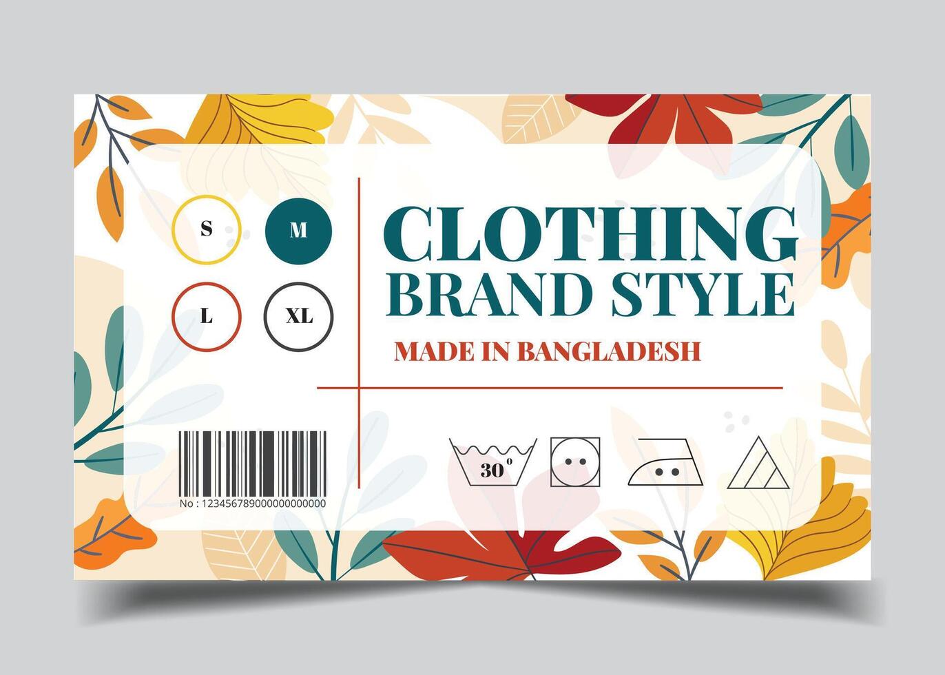 Label Design Garment Printable customizable clothing label template vector