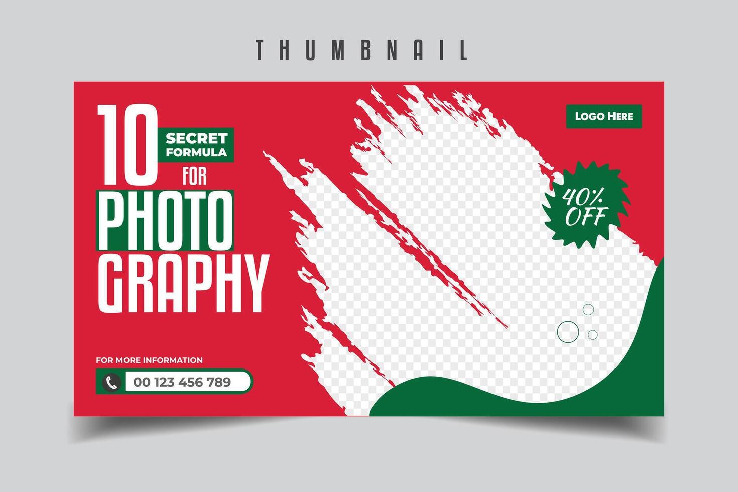 Thumbnail Design For photography vector