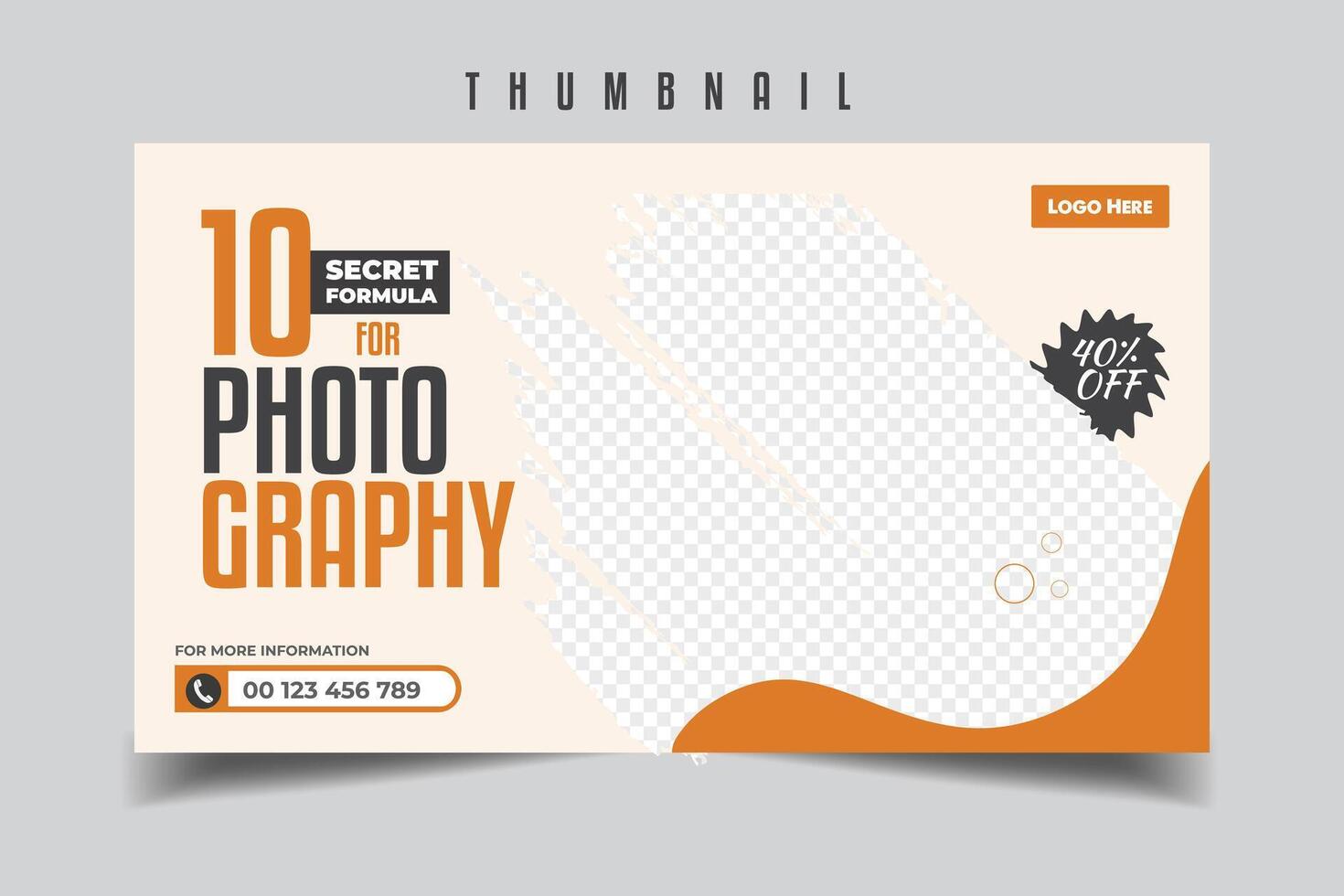 Thumbnail Design For photography vector