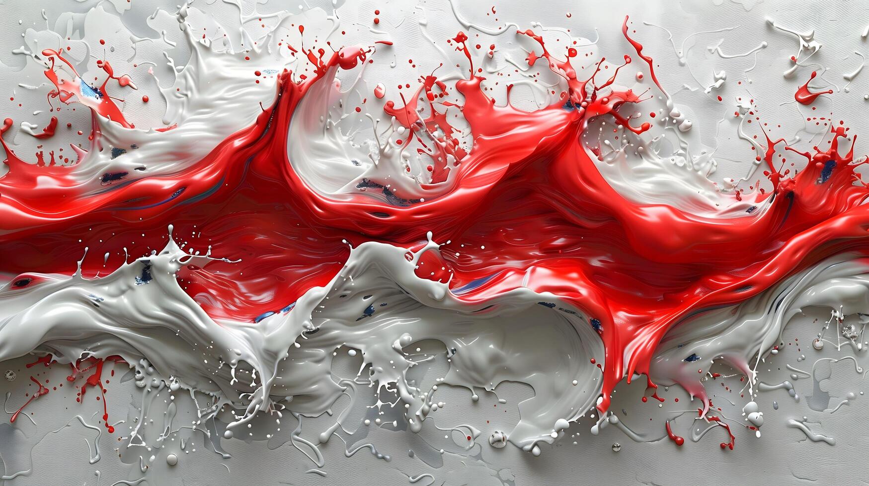 AI generated white and red abstract splash background, red white background. photo