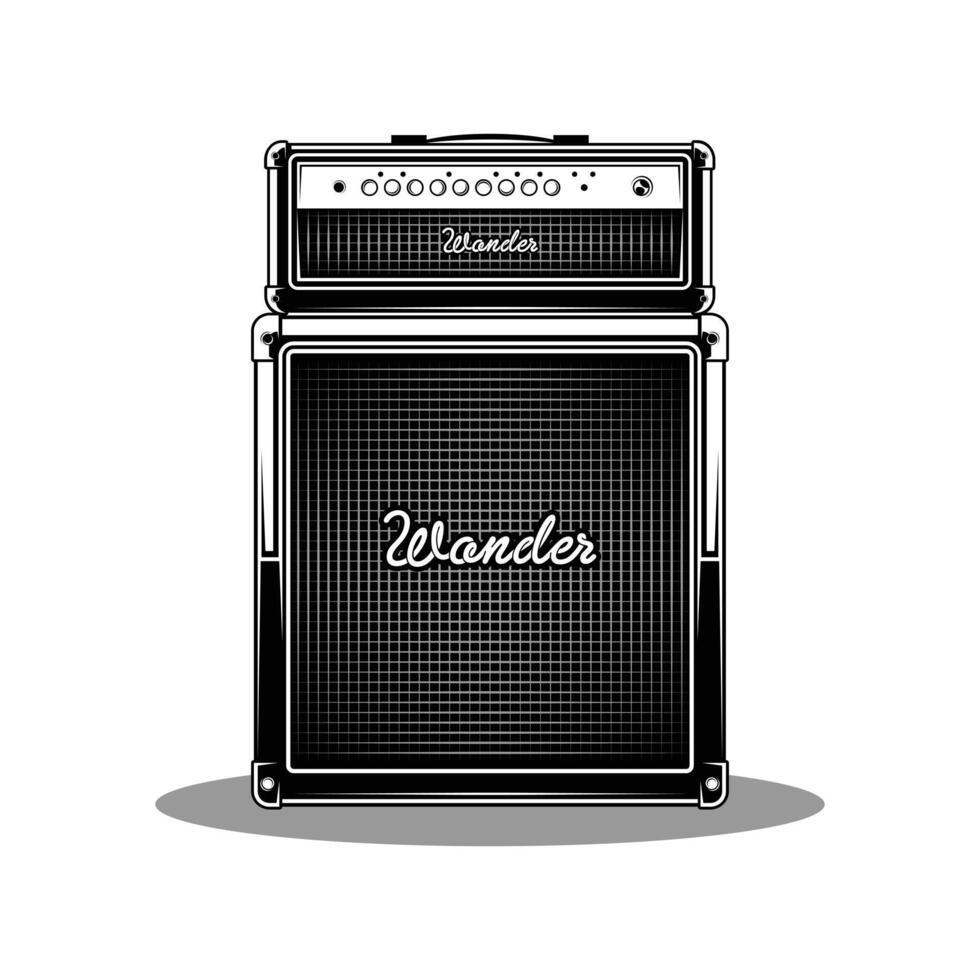 The wonderful amplifier illustration vector