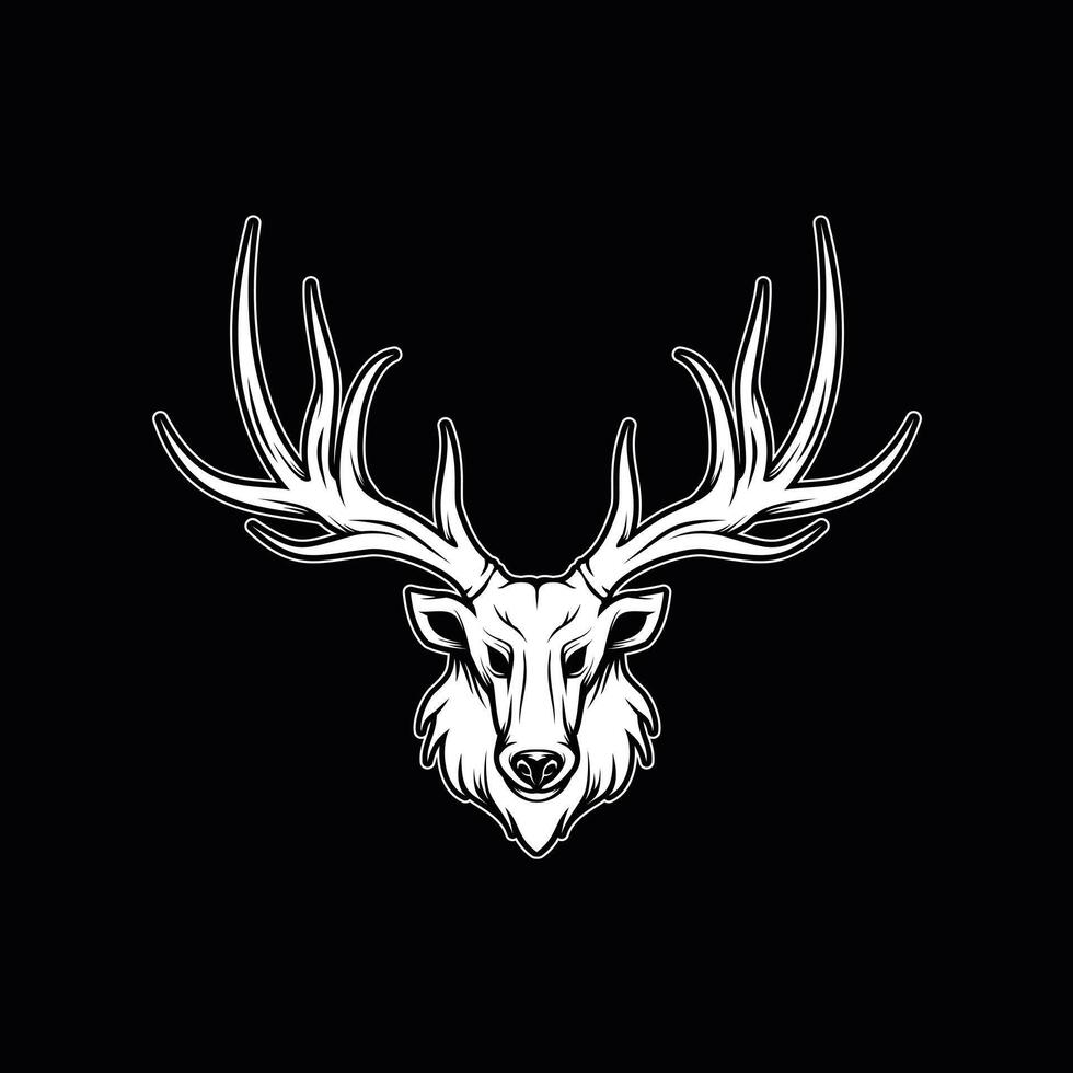 Deer head illustration vector