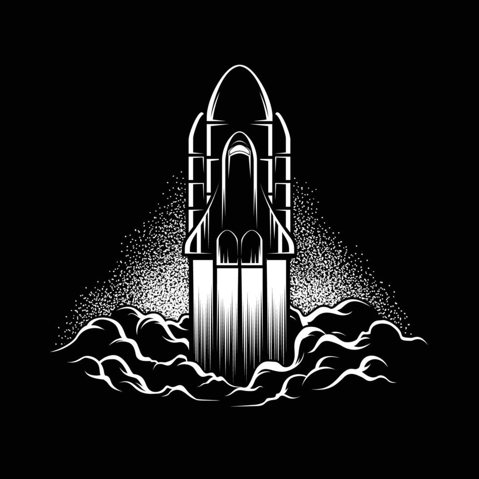 Rocket Launch illustration vector