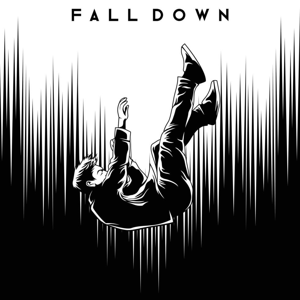 Man fall down illustration vector