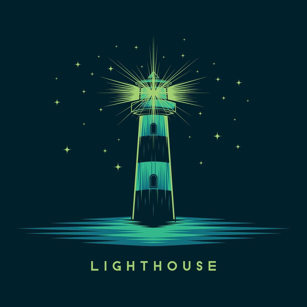 Light house illustration vector