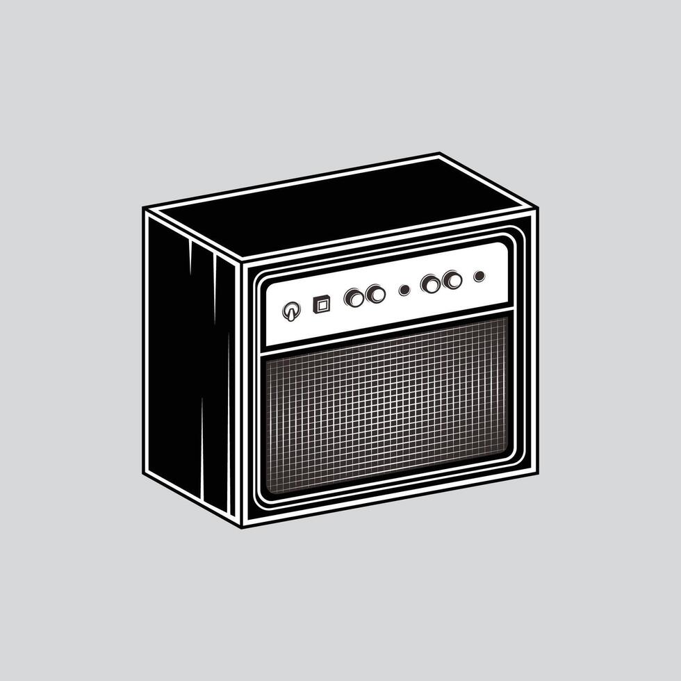 Sound system guitar music vector
