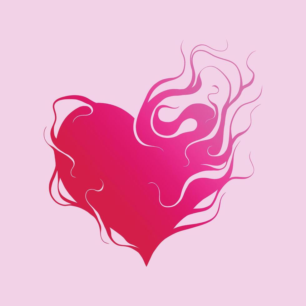 Unique heart iconic Illustration Vector