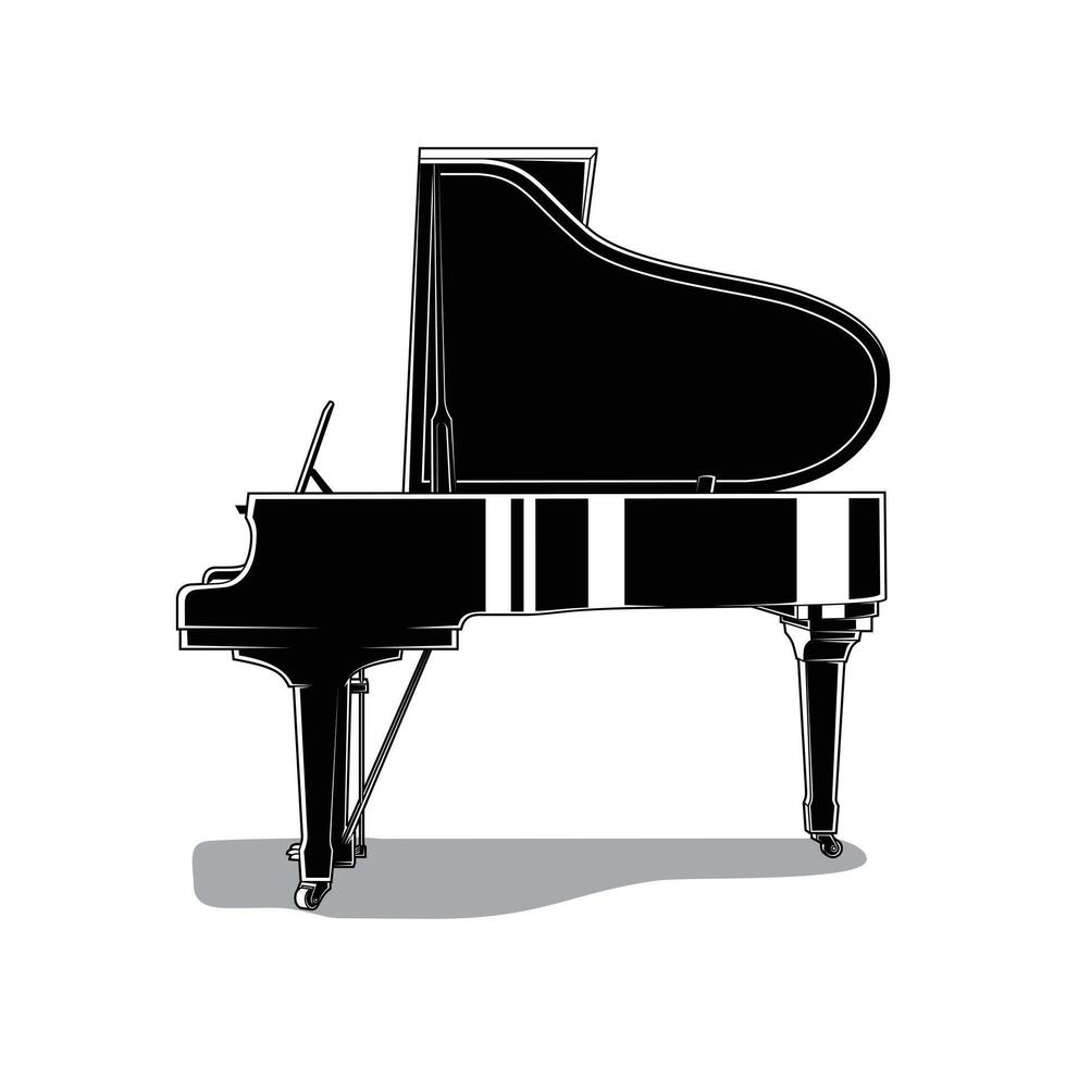 el elegante piano ilustración vector